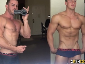 All American College Teen Jerks His Muscle Cock & Cums