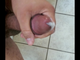 Slow cum dripping out my dick