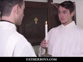 Twink Catholic Altar Boy Mason Anderson Fucked By Father Fiore During Training