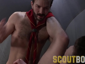ScoutBoys - Smooth, cute scout boy seduced & fucked raw by hairy DILF