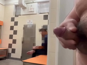 Dick flashing in a hong kong public shower
