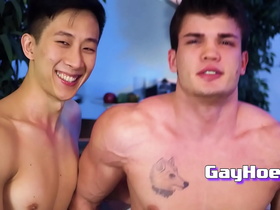 Sexy Asian Jock Barebacks His Cute Friend  - Tyler Wu, Kurt Adam